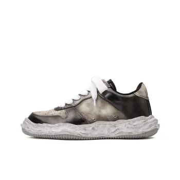 MIHARA YASUHIRO Wayne Og Sole Brush Off Leather Low Mannahatta Nyc Black White