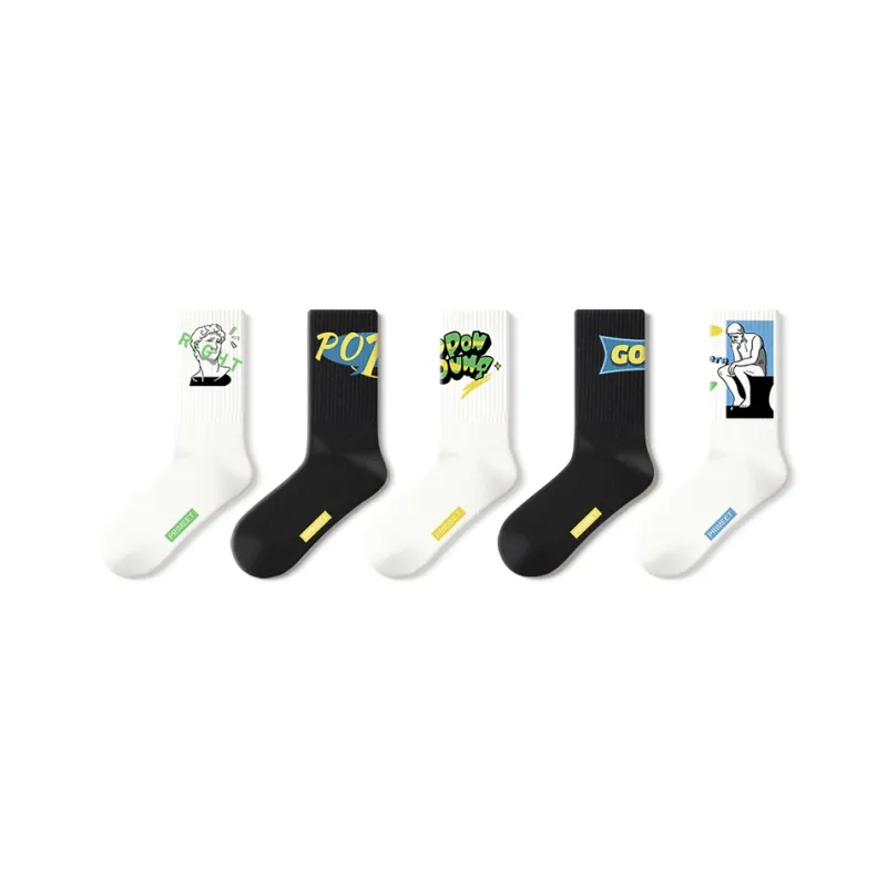 Primeet Mid Calf Socks Unisex 5 Pack-0