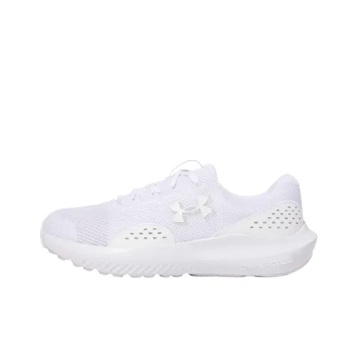 Under Armour Charged Surge 4 Low Top Running Shoes Men's White