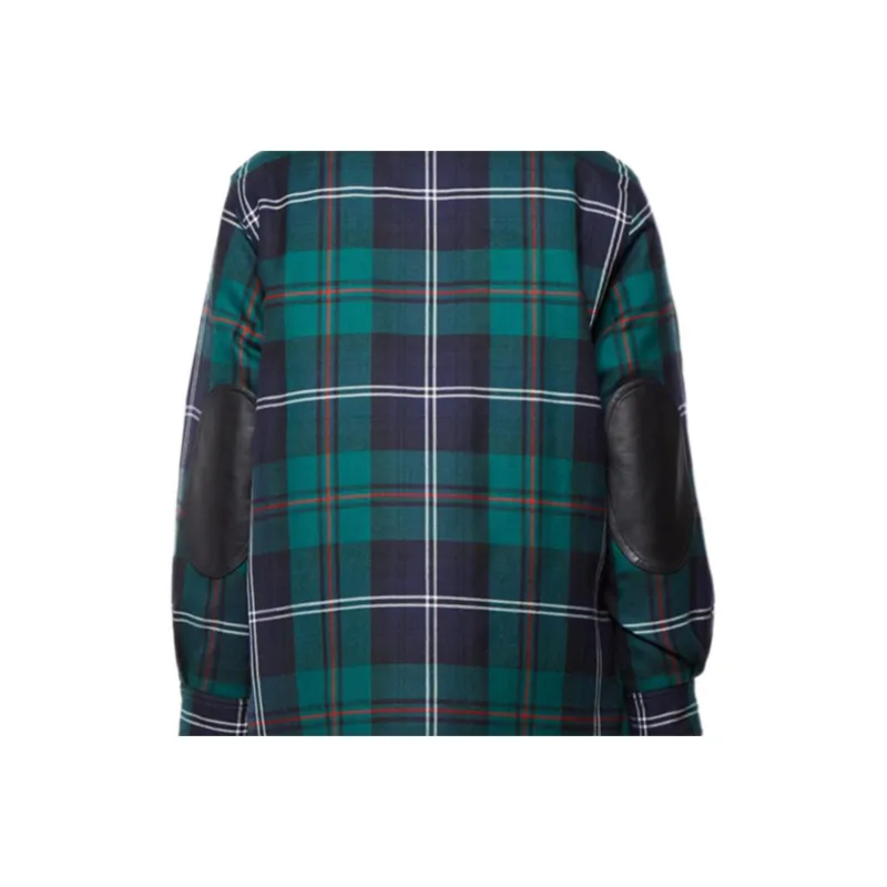 Burberry Embroidered Logo Check Overshirt 'Dark Viridian Green'-5
