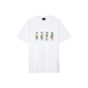 Paul Smith Spray Cans Print Crewneck T Shirt