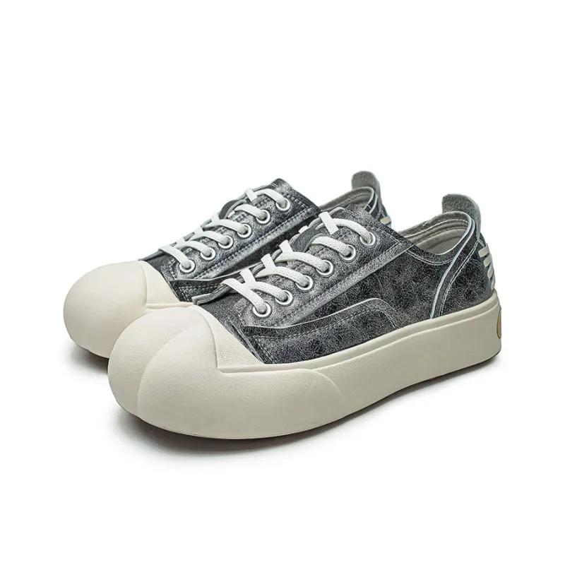 ESTEE GEEA Skateboard Shoes Unisex Low Top Gray-1