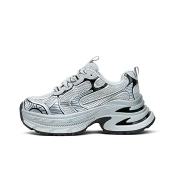 TOP GLORIA Low Top Chunky Sneakers Women's Silver