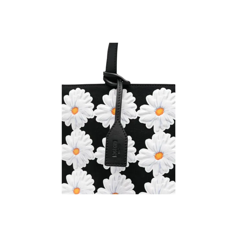 MOSCHINO Floral appliqué Tote Bag-3