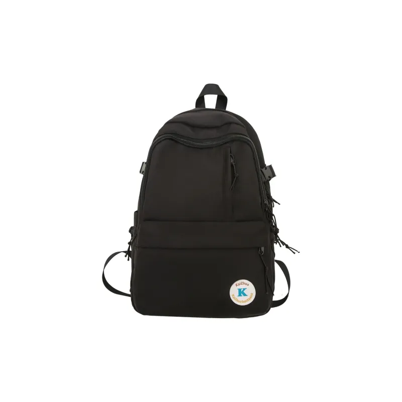 Travel Nylon Backpack Regular Unisex Black/Gray/Yellow-0