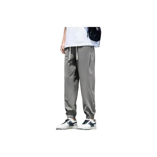 Tonlion Casual Pants Unisex Light Gray