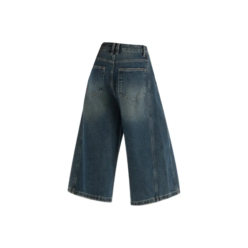 ZNZX Jeans Women's Dark Navy Blue[Ankle Length]-1