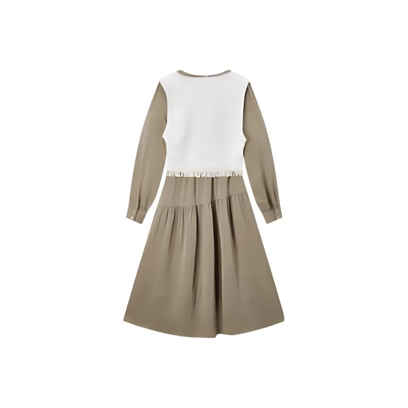EICHITOO Skirt Set Women's Khaki-2