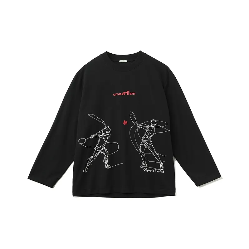 Umamiism Crew Neck Print Long Sleeved T Shirt Unisex-2