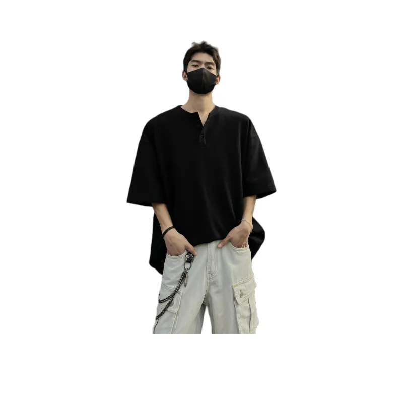 PAINT STAIN Versatile Basic T Shirt Unisex Classic Black-0