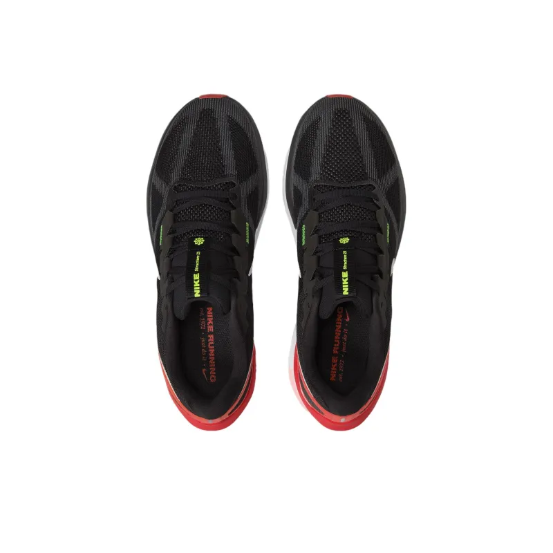Nike Zoom Structure 25 Cushioning, Breathable, Supportive Low Top Running Shoes Men's Black Red-3