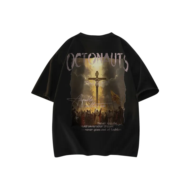 Small Columns Under The Sea T Shirt Unisex White-5