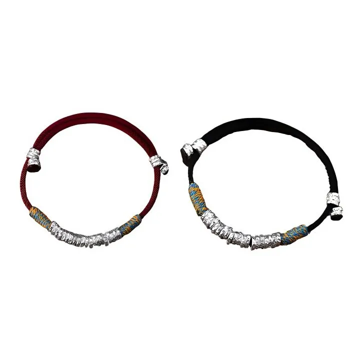 Old Qingyun Silver Building 999 Fine Silver Bracelets Unisex-4