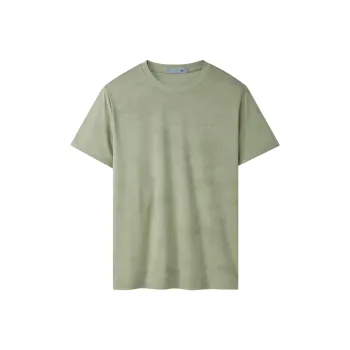 HLA The Mountain Is Not In The High Series T Shirt Men's Green Gray Pattern