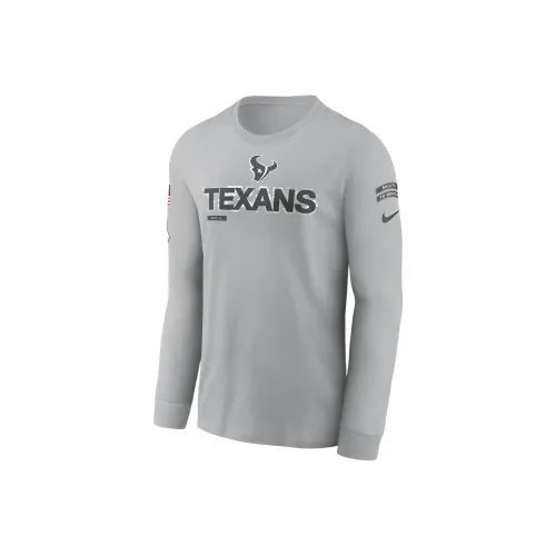 nike rankings Red Texans Salute To Service Mascot Edge Legend Men's nike rankings Nfl Long Sleeve T Shirt