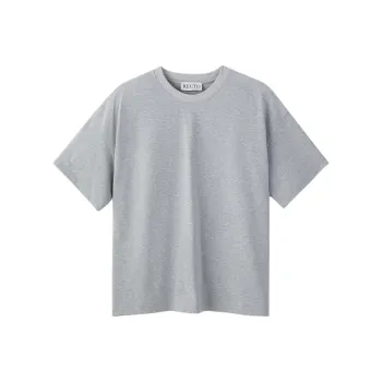 RECTO FW24 MENS RECTO JACQUARD LOGO COTTON T-SHIRT T-Shirt Men's Melange Grey/Mixed Color Gray