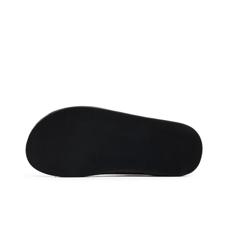 MODENGPAN Leather Patchwork Abrasion Resistant Wrap toe Slippers Unisex-18