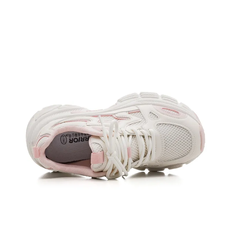 Warrior Wear Resistant Breathable Height Increasing Low Top Chunky Sneakers Women's-2
