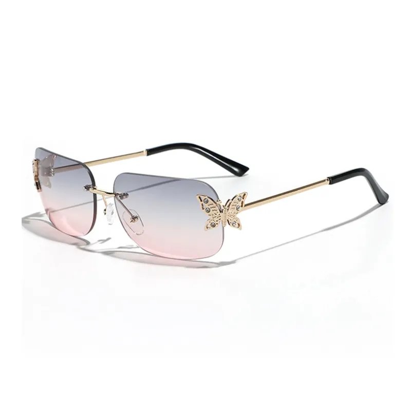 KENMO Stainless Steel Irregular Shape Sunglasses Unisex-5