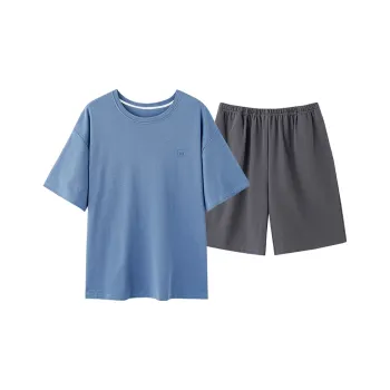 FENTENGCARE Pajama Set Men's Dodger Blue