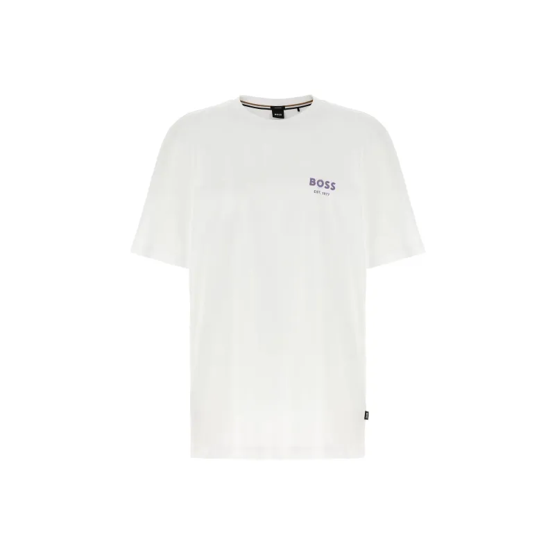 HUGO BOSS Rubber Logo Crewneck T Shirt-0