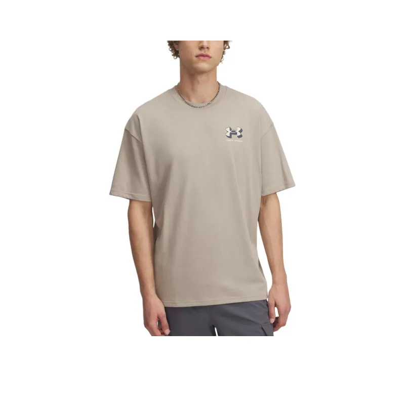 Under Armour SS25 T Shirt Men's Taupe/Sand Pink/Downpour Gray-2
