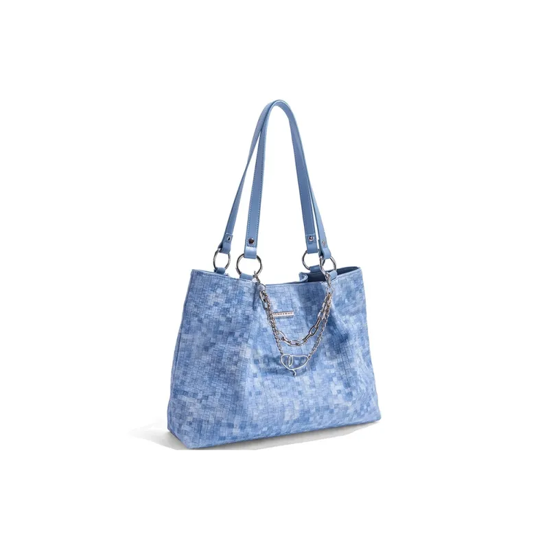 CLEVER& KETCH PU Tote Shoulder Bag Regular Women's Pink/Blue-7