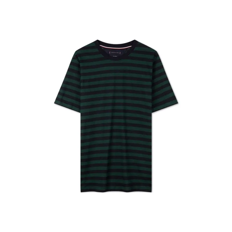 Tommy Hilfiger Logo embroidered Striped T shirt-0