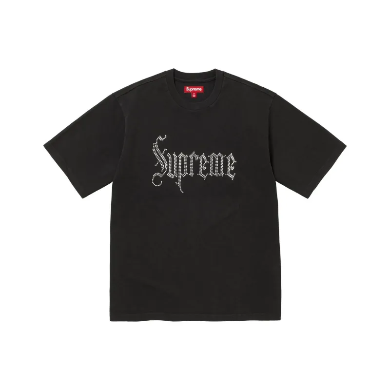 Supreme Rhinestone Short Sleeve Top-0