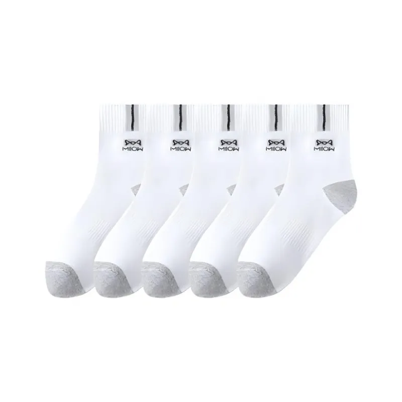 MIIOW Mid Calf Socks Unisex 5 Pack-25