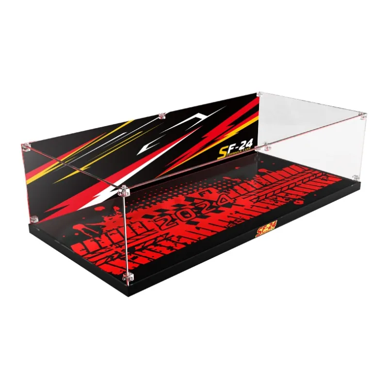 LIGHT YOUR BRICKS Compatibility LEGO 42207 Ferrari SF 24 F1 Racing Display Case Model Accessories-6