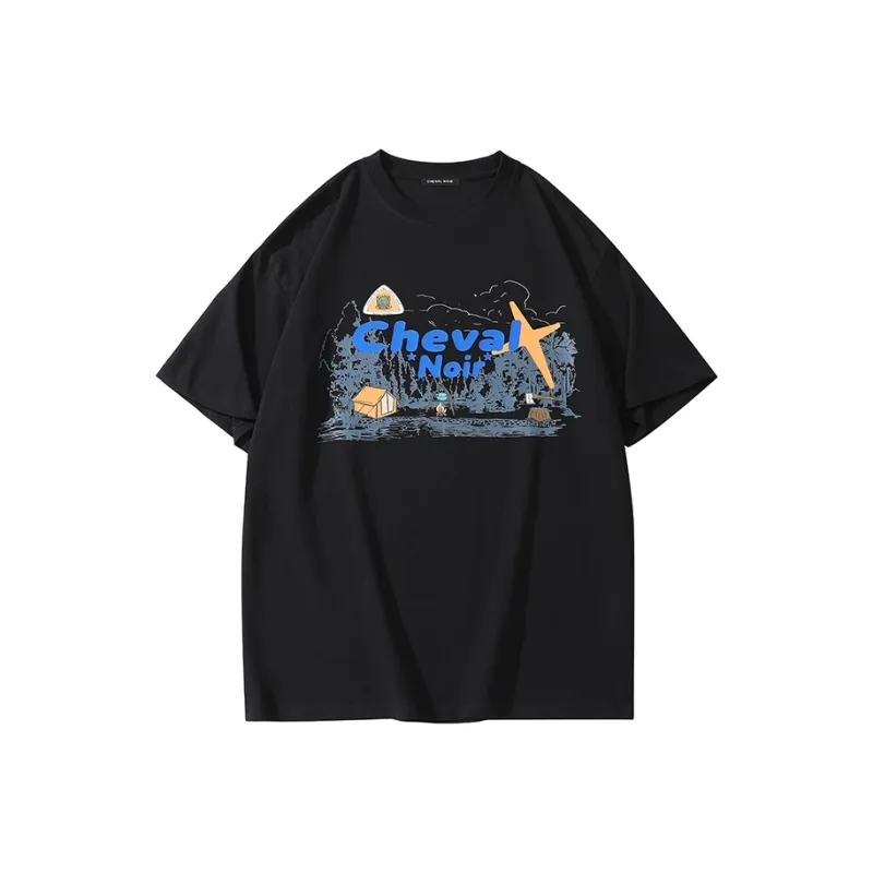 CHEVAL NOIR T Shirts Unisex-3