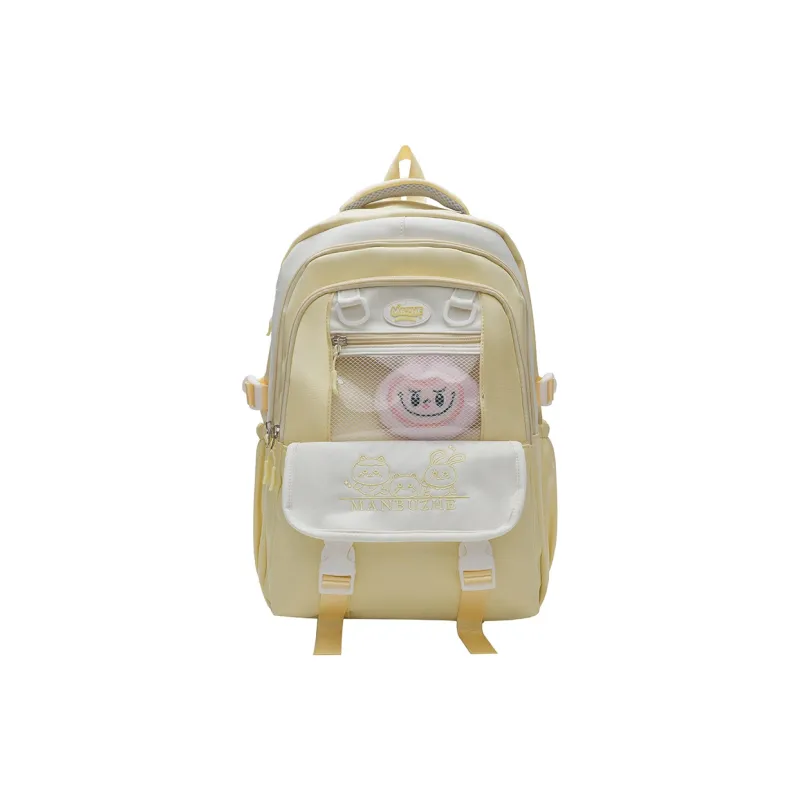Tong Tong Rabbit Canvas Backpack Unisex Multicolor-5