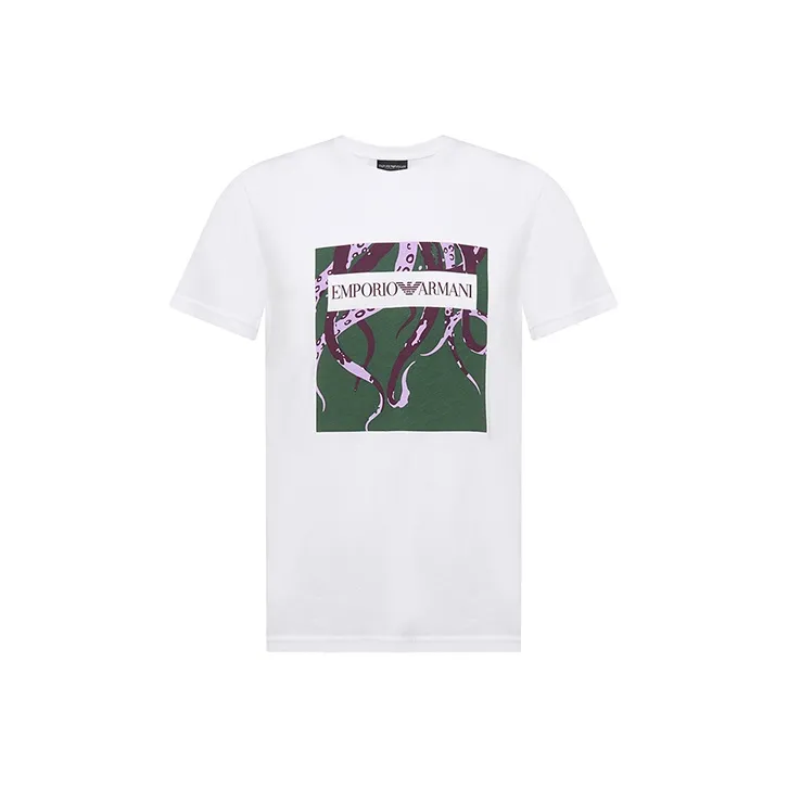 EMPORIO ARMANI SS24 Regular T-Shirt Men's White-0