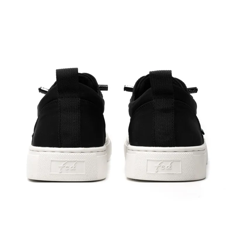 FED Low Top Canvas Shoes Men's Black-2