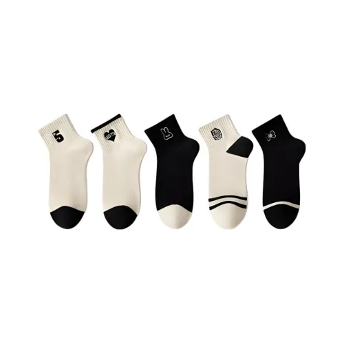 Temooues Ankle Socks Women's 5 Pack