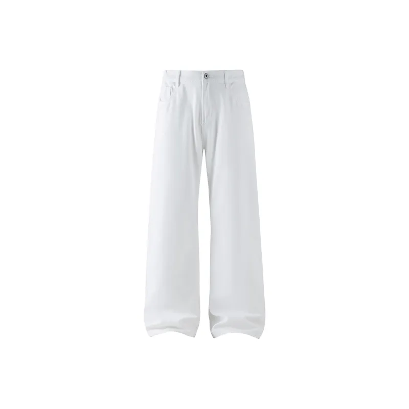 Qnxeey Jeans Unisex White-1