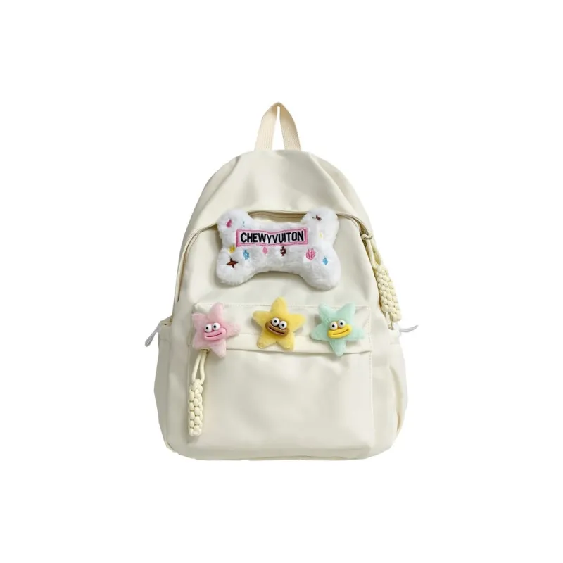 URBAN FOREST Composite Cloth Backpack Unisex Yellow/Pink/Black/Green/White-23