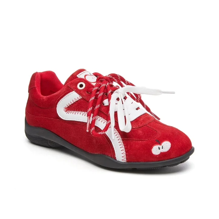 BENZI Slip Resistant Breathable Lightweight Low Top Casual Shoes Women's Apple Red-1