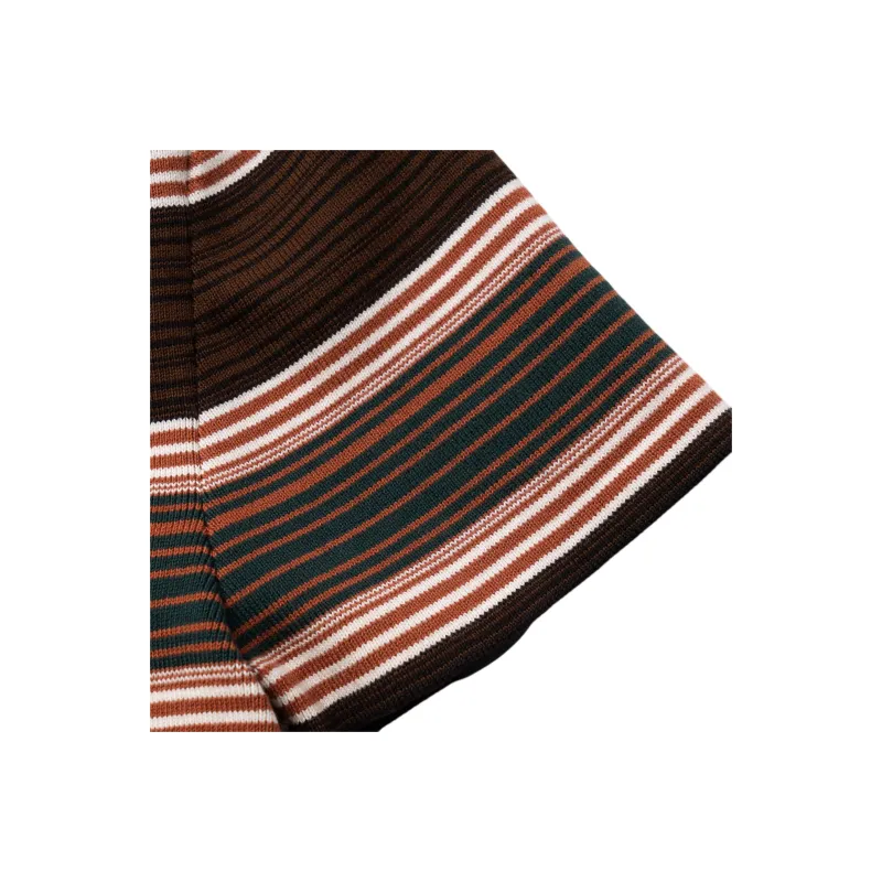 CELINE Triomphe Cropped Polo Shirt In Striped Cotton-3