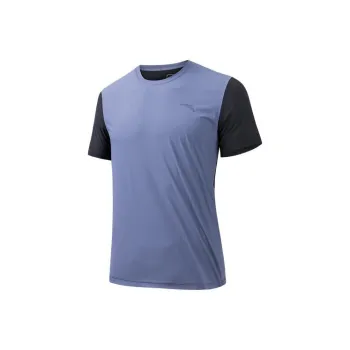 Anta Variety Training Collection T Shirt Men's Mystic Tower Blue/Basic Black
