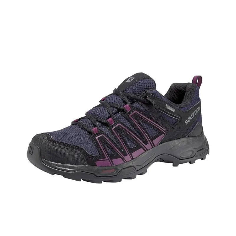 SALOMON EASTWOOD GTX Anti Slip Wear Resistant Low Top Hiking Shoes Women's Blue Black Purple-2
