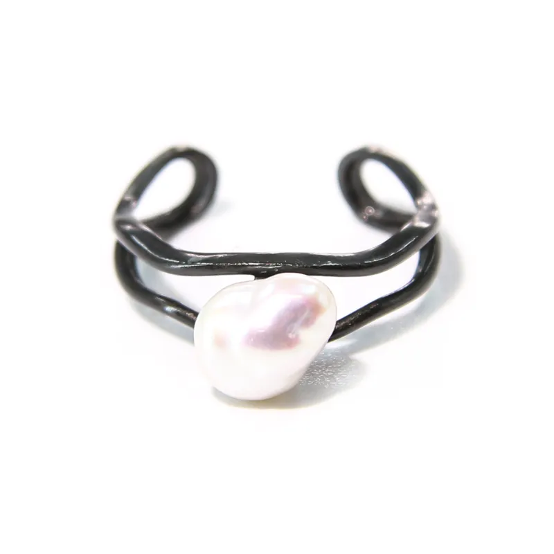 SANWUBALUOKE Pearl Rings Women's-3