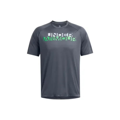 Under Armour Velocity T Shirt Men's Downpour Gray