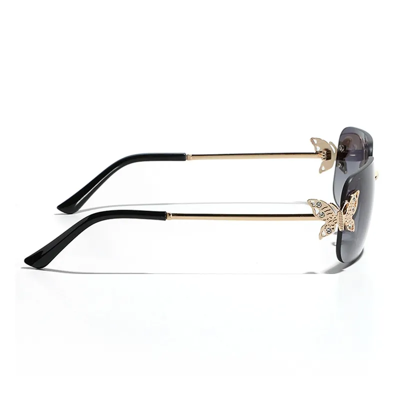 KENMO Stainless Steel Irregular Shape Sunglasses Unisex-10
