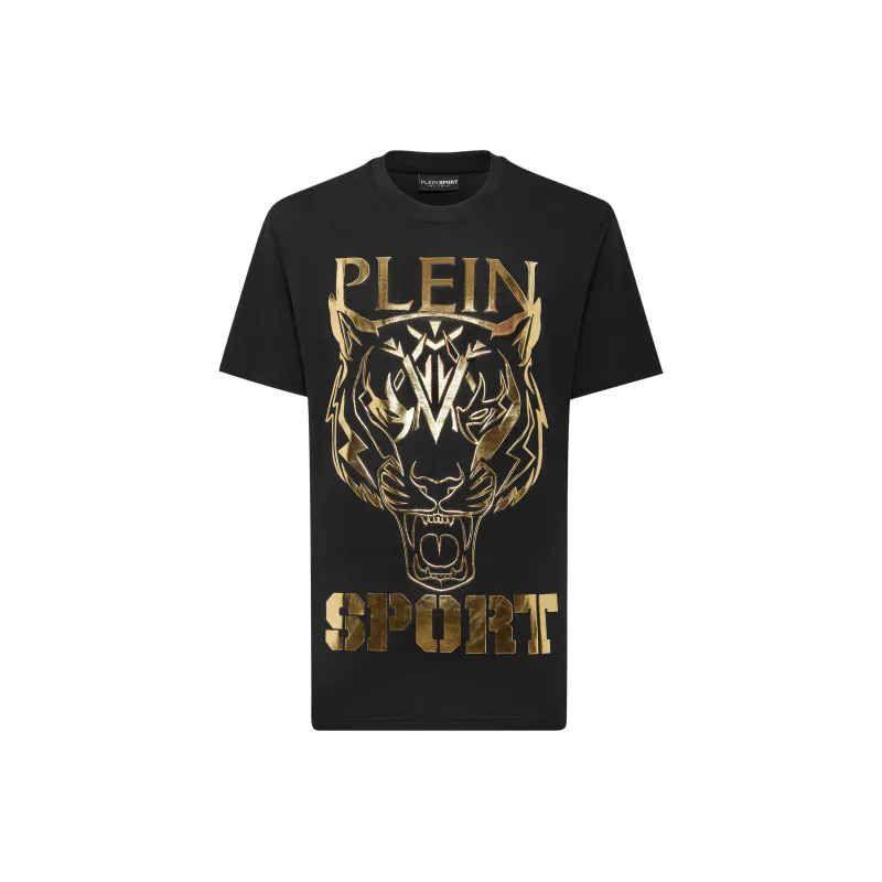 PLEIN SPORT Tiger print Round neck T shirt-0