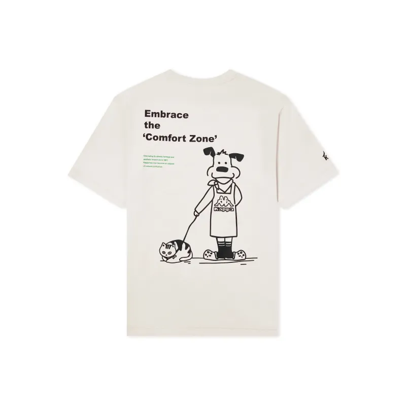Kappa T Shirt Unisex Malt Beige Brown-0