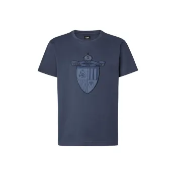 FENDI Crest Embroidered Crewneck T Shirt