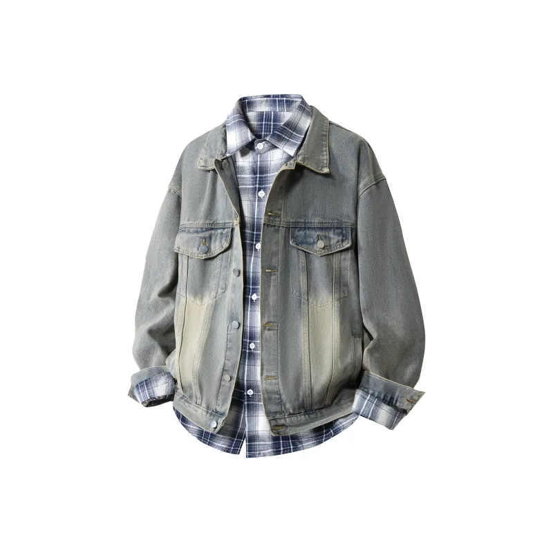 HOKLV Jacket Unisex Black Coat+Yellow Shirt-10