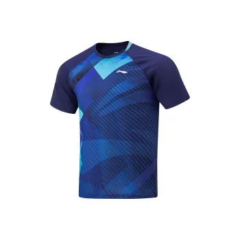LiNing Raglan Sleeve T Shirt Unisex Graphic Blue